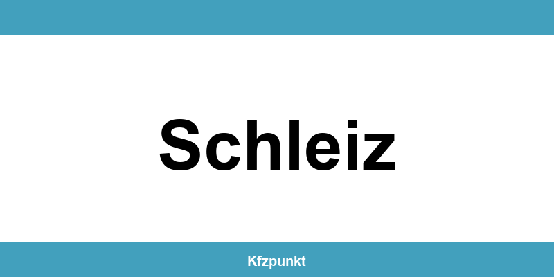 Kfz-Zulassungsstelle Schleiz – Termin online und kontakt